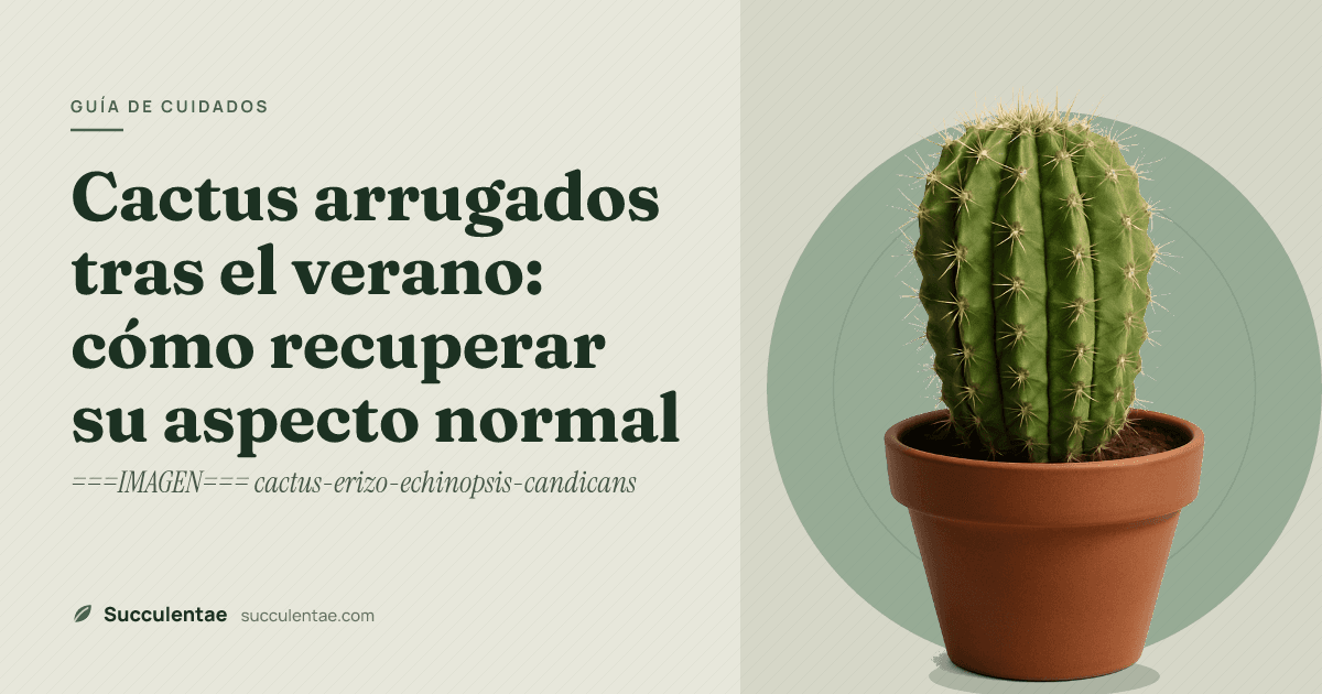 Cactus arrugados tras el verano: cómo recuperar su aspecto normal