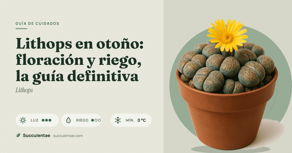 Lithops en otoño: floración y riego, la guía definitiva